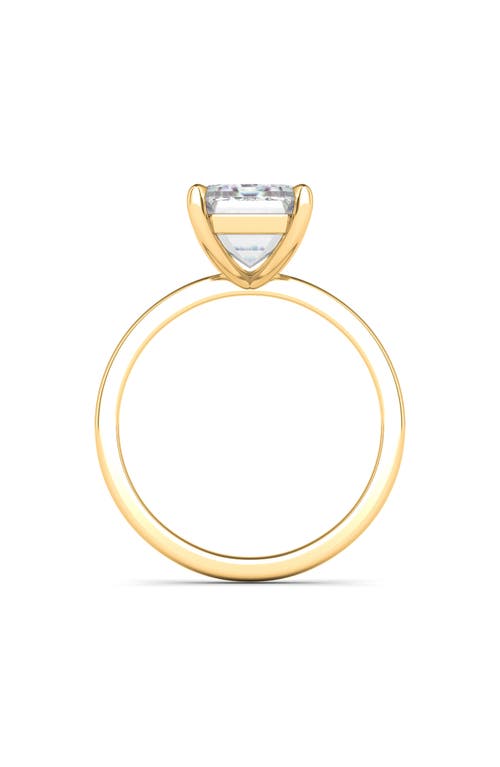 Hautecarat Emerald Cut Lab Created Diamond Ring In 3.00 Ctw 18k Yellow Gold