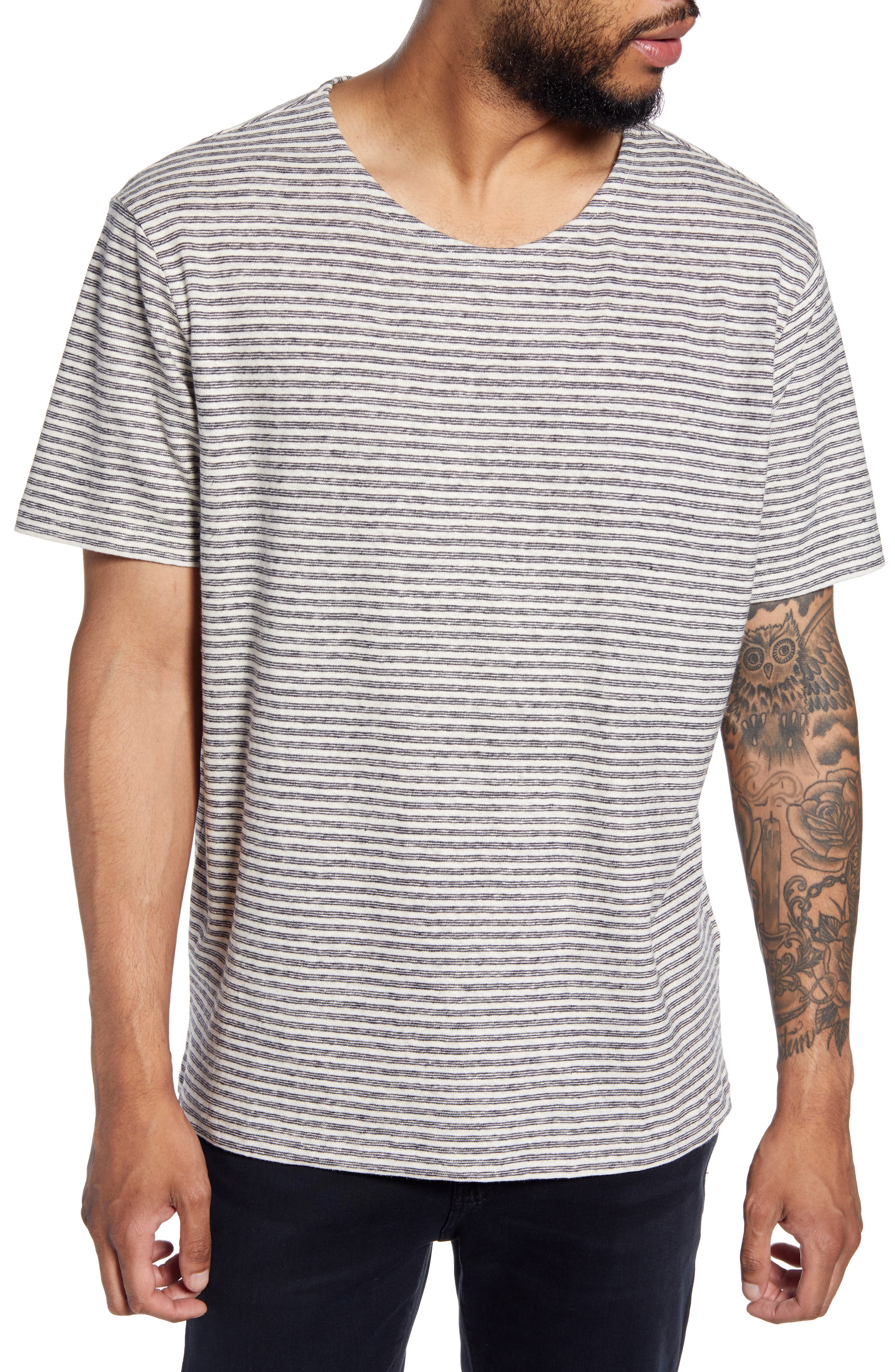 allsaints striped shirt