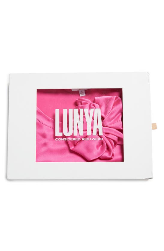 Shop Lunya Washable Silk Pajamas & Scrunchie Set In Caffeinated Pink