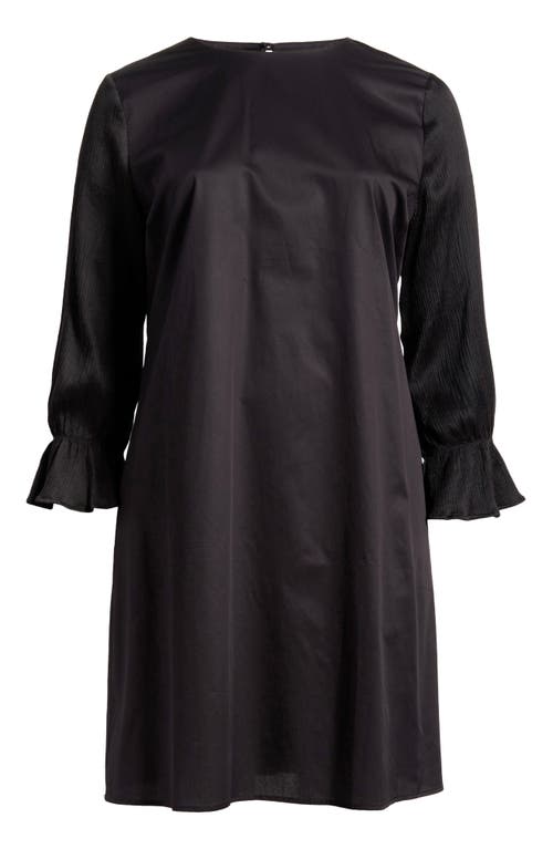 Shop Harshman Thaila Long Sleeve A-line Dress In Black