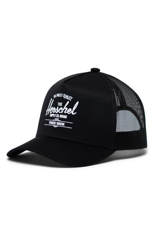 Whaler Mesh Trucker Hat in Black