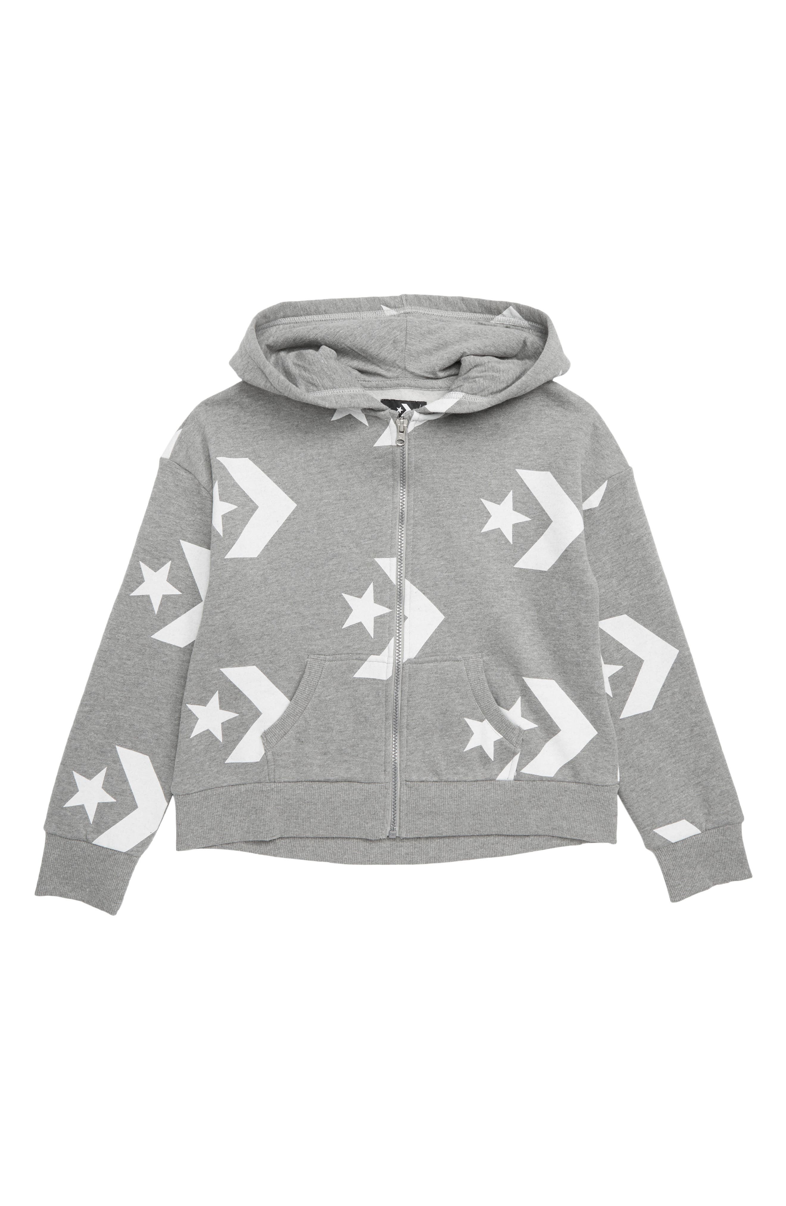 converse star chevron full zip hoodie