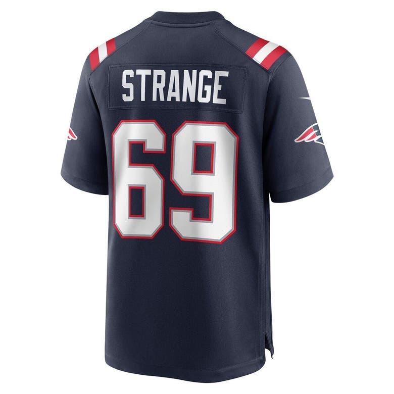 NIKE NIKE COLE STRANGE NAVY NEW ENGLAND PATRIOTS PLAYER GAME JERSEY