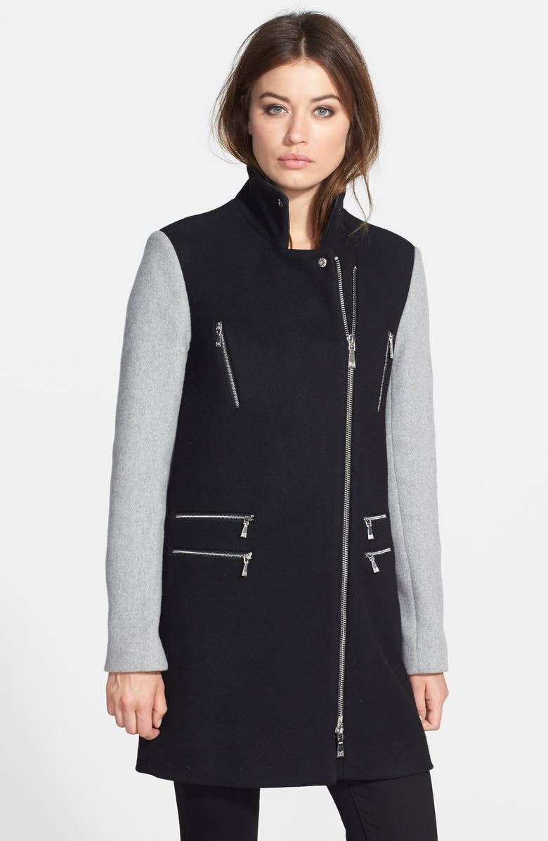 DL2 by Dawn Levy 'Alix' Colorblock Wool Blend Coat | Nordstrom
