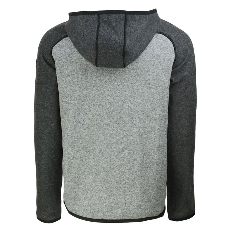 Shop Cutter & Buck Heather Gray/heather Charcoal Indianapolis Colts Throwback Mainsail Sweater-knit Full