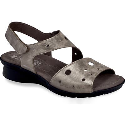 Mephisto Phiby Wedge Sandal, Metallic