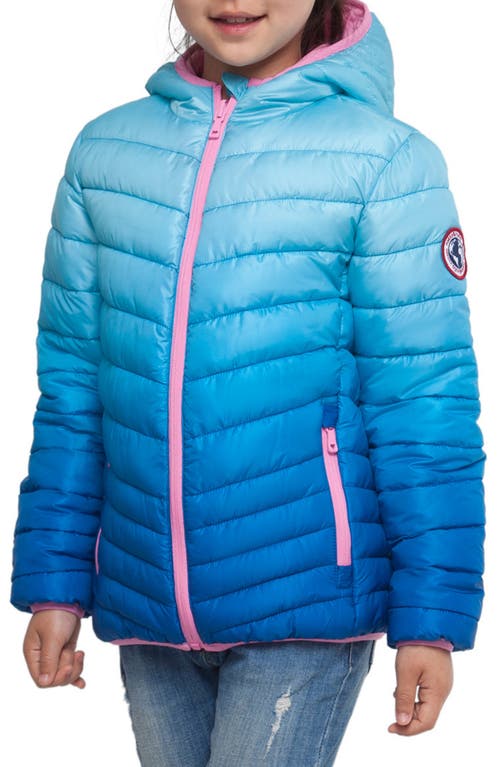 Rokka&rolla Kids' Reversible Lightweight Puffer Jacket In Cotton Candy