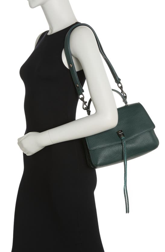 Rebecca Minkoff Darren Convertible Messenger Bag In Bottle Green