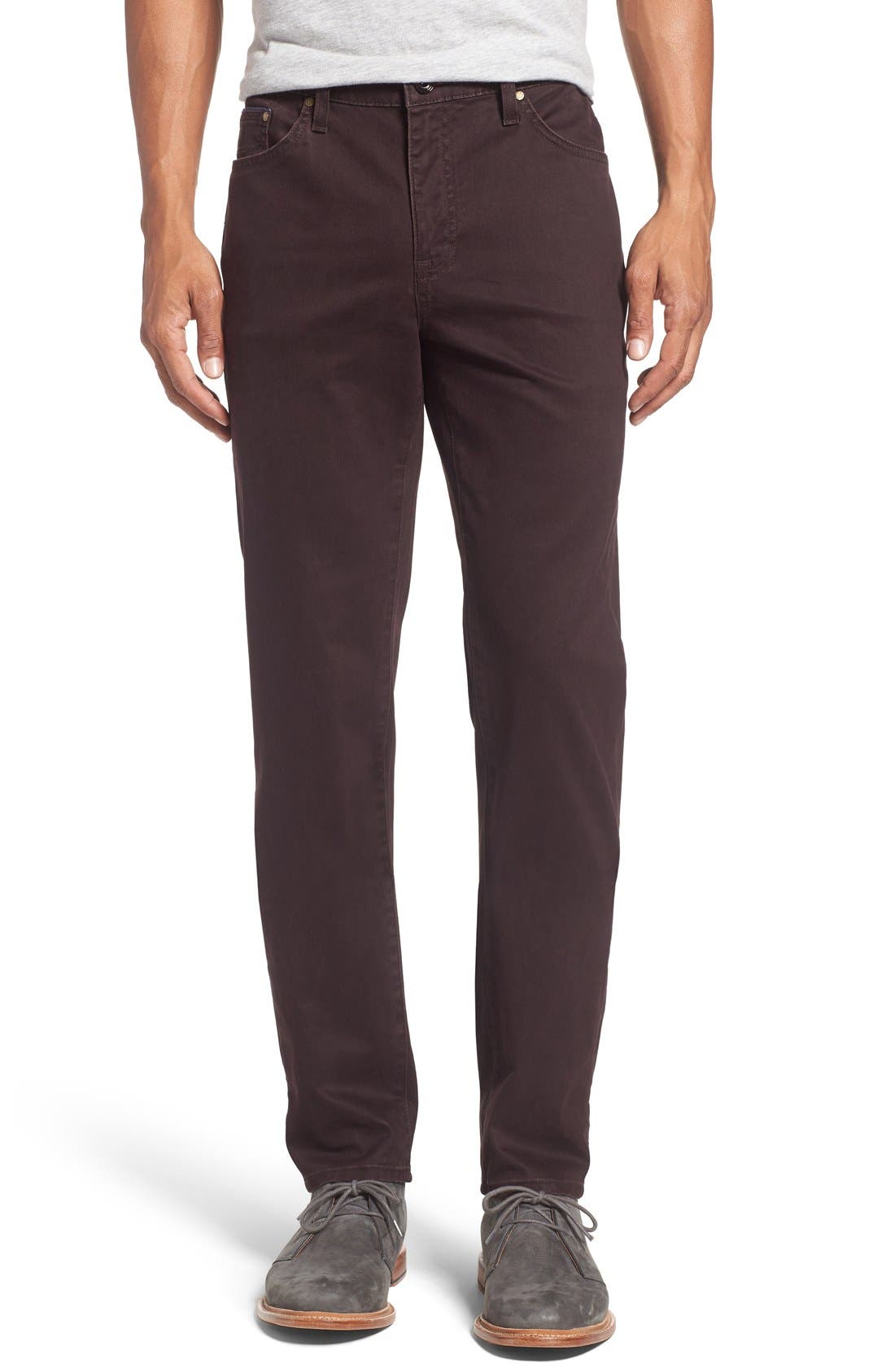 Ted Baker London Print Slim Fit Trouser Jeans (Dark Red) (Tall) Nordstrom