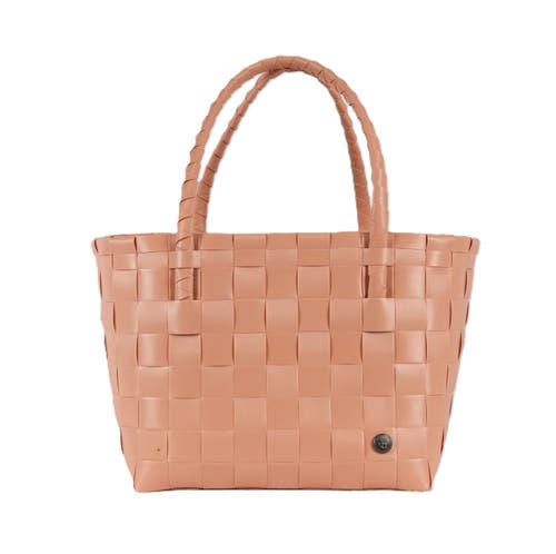 Handed By Paris Recycled Plastic Tote Bag In Apricot Blush