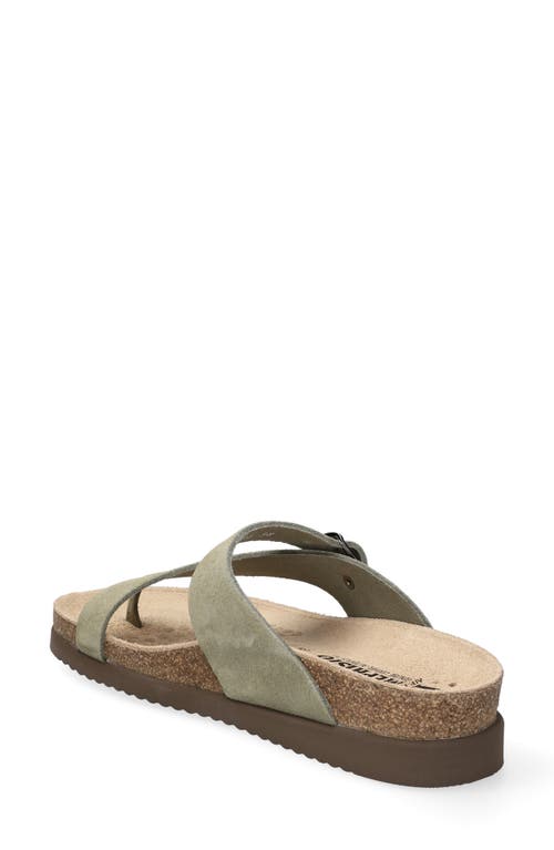Mephisto Helen Toe Loop Sandal In Light Khaki
