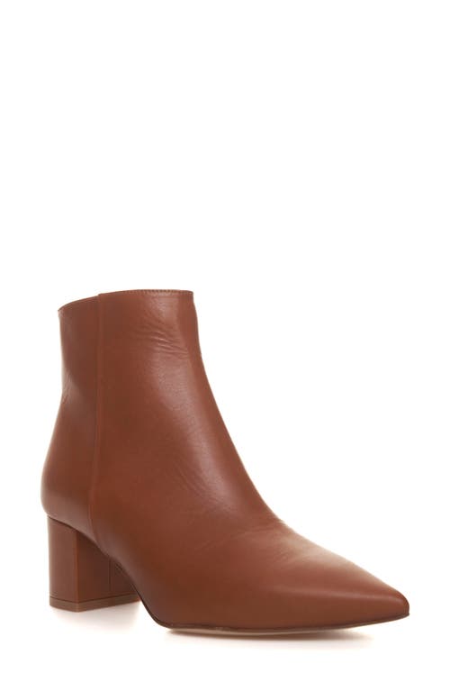 L'AGENCE Jeanne II Pointed Toe Bootie in Luggage Brown