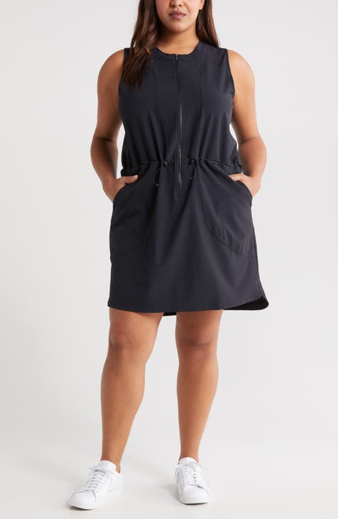 In Flight Zip-Up Minidress (Plus)