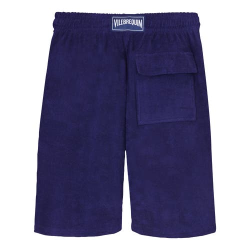 Vilebrequin Solid Organic Terry Bermuda Short In Minuit