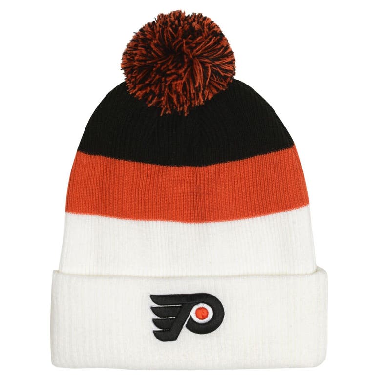 Shop Fanatics Youth  Branded  White/orange Philadelphia Flyers 2024 Nhl Stadium Series Pom Knit Hat