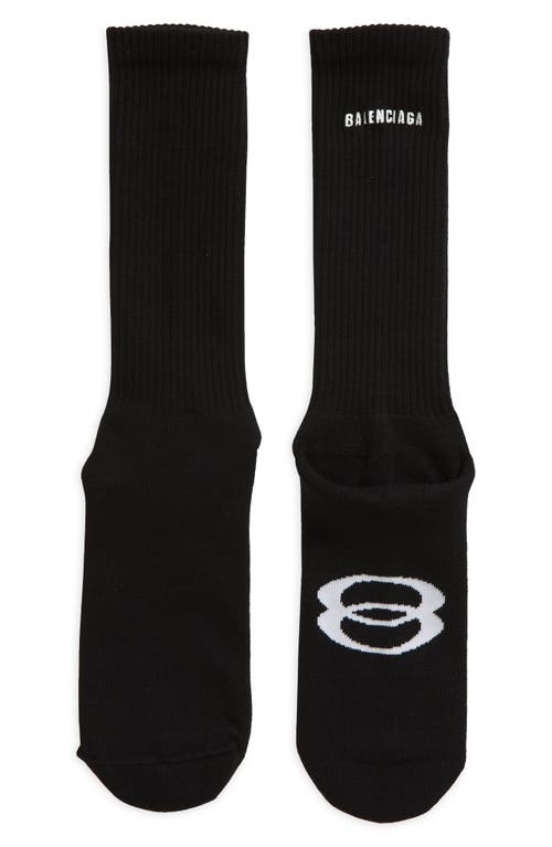 Balenciaga Unity Sports Crew Socks Black/White at Nordstrom,