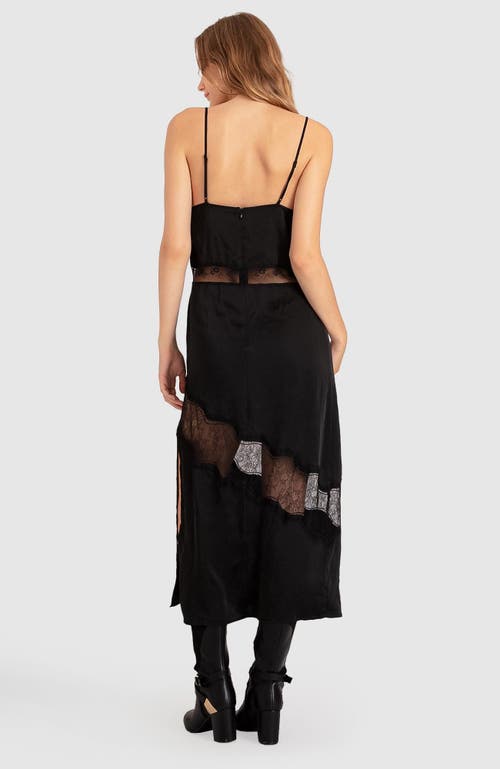 Shop Belle & Bloom Heavenly Bodies Lace Slip Dress In Black