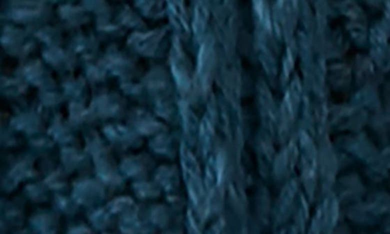 Free People Montana Cable Cotton Cardigan In Varsity Navy