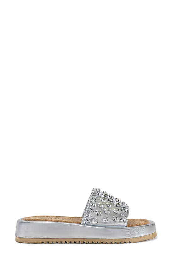 Shop Azalea Wang Espinosa Platform Slide Sandal In Silver