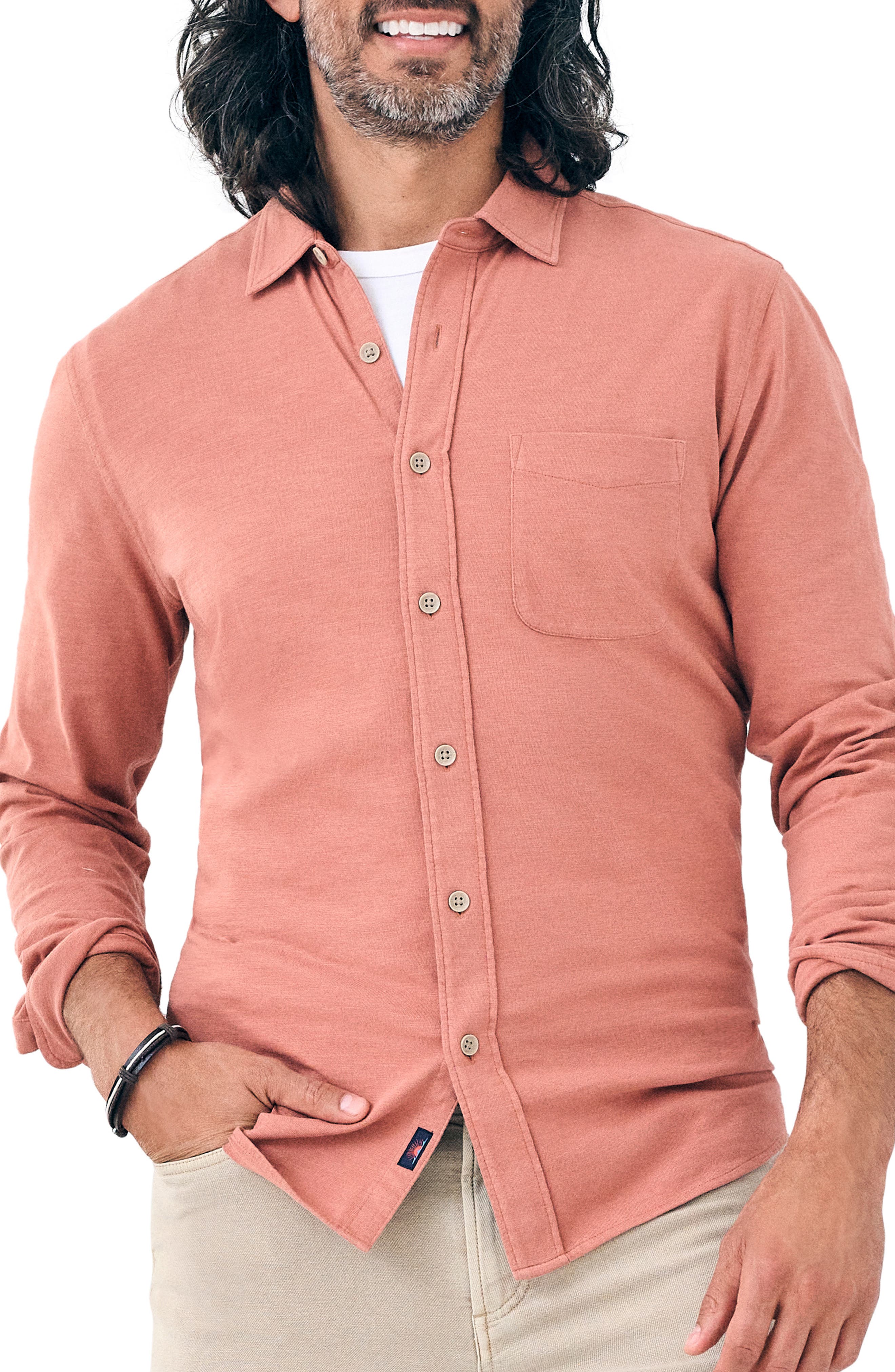 Men's Jersey Knit Button Up Shirts | Nordstrom Rack