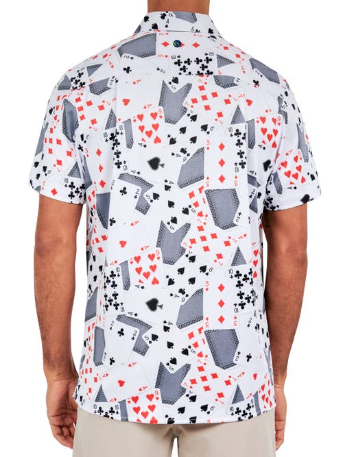 Construct Con.struct Playing Cards Print Performance Button-down Shirt In Multi