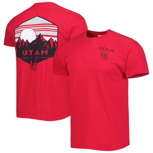 Men's Red Utah Utes Landscape Shield T-Shirt