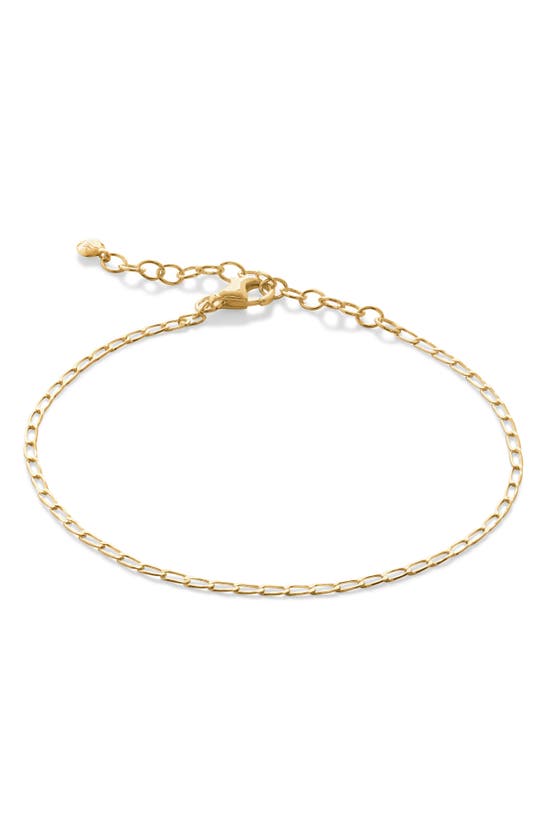 Shop Monica Vinader Oval Link Chain Bracelet In 18ct Gold Vermeil