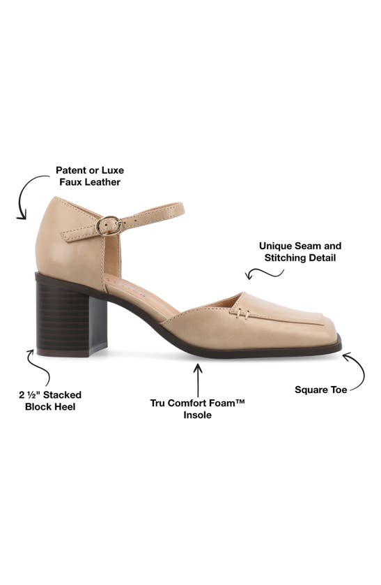 Journee Collection Evangeline Block Heel Pump In Tan