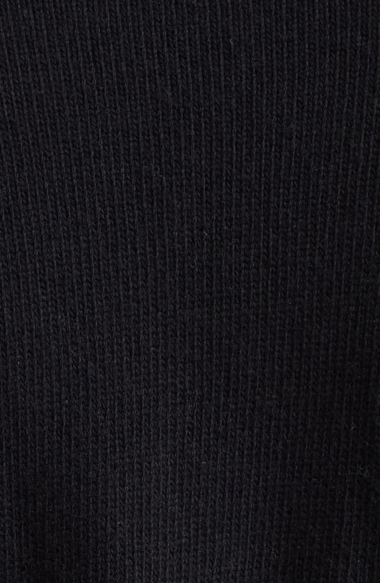 Shop Alexander Wang Embossed Logo Crop Cotton & Wool Cardigan In Black
