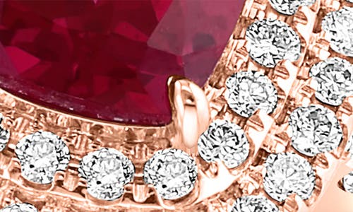 Effy Lab Created Ruby & Diamond Ring In Red