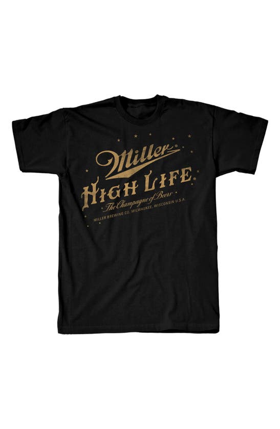 Shop Tsc Miami Miller High Life Cotton Graphic T-shirt In Black