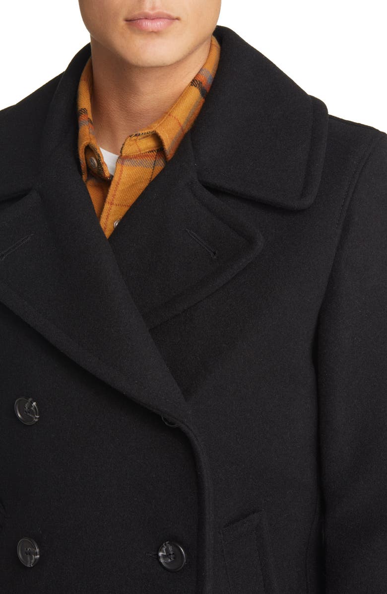 Schott NYC Slim Fit Wool Naval Officer's Coat | Nordstrom
