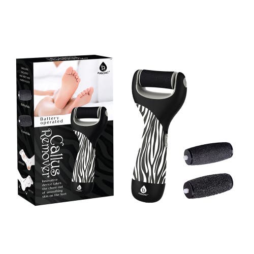 Pursonic Pedi Perfect Foot File Battery Operated Callus Remover Tool In Black