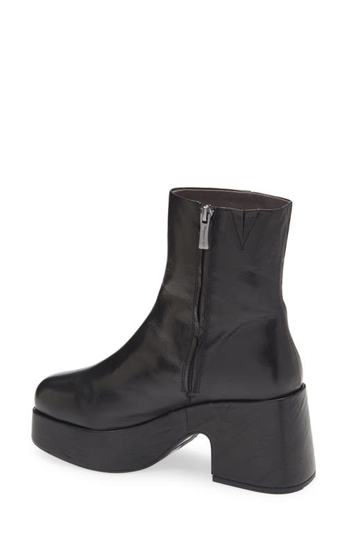 Chocolat Blu Harris Platform Bootie In Black Leather
