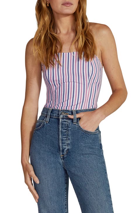 The Lanai Stripe Strapless Top