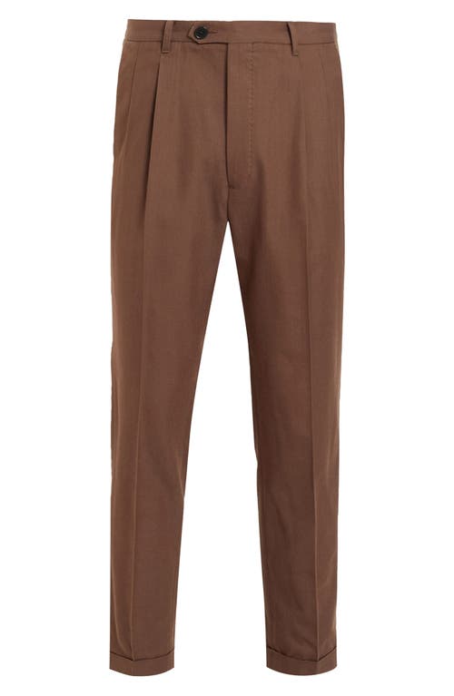 Shop Allsaints Tallis Cotton & Wool Pants In Blunt Brown