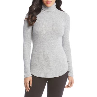 Karen Kane Angled Sleeve Turtleneck, Grey