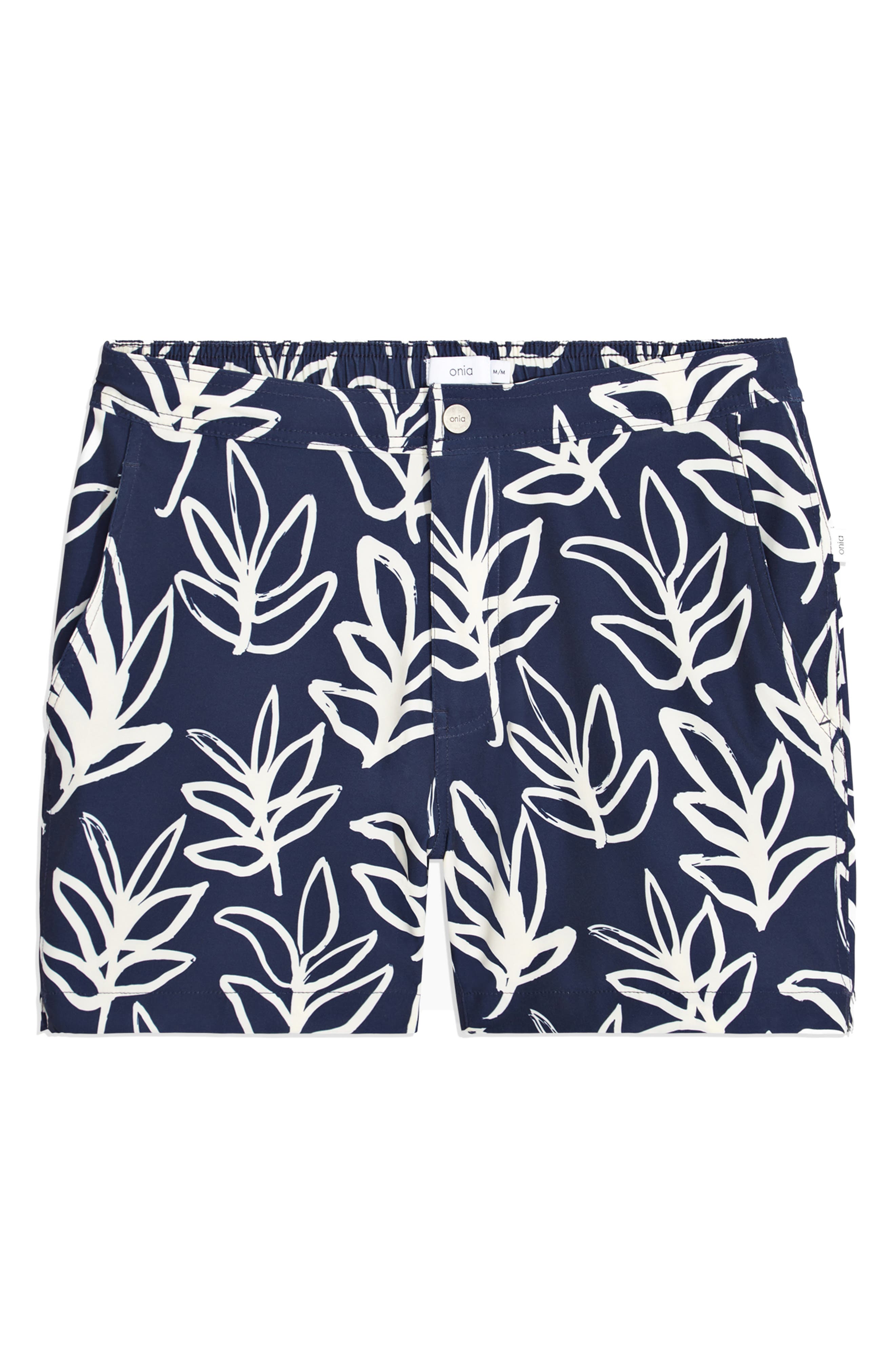 Onia Calder Palm Leaf Swim Trunks 
