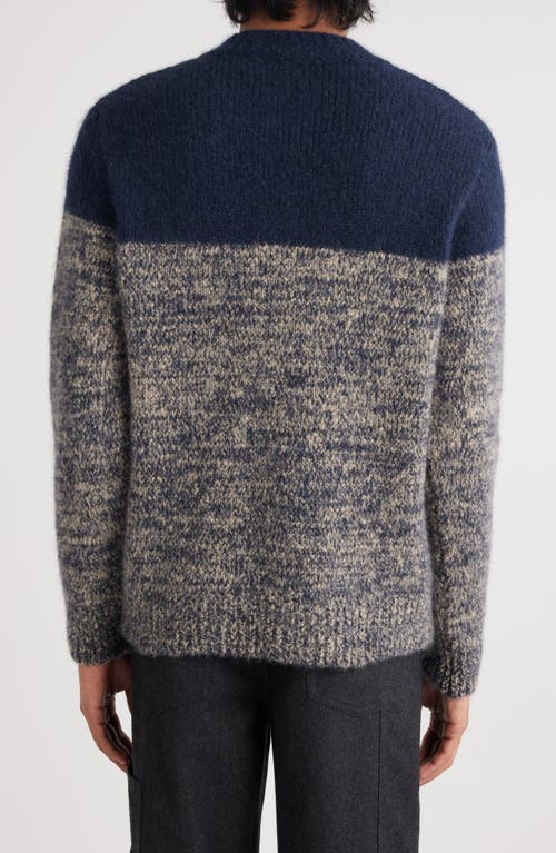 Shop Dries Van Noten Moritz Colorblock Alpaca Blend Sweater In Navy 509