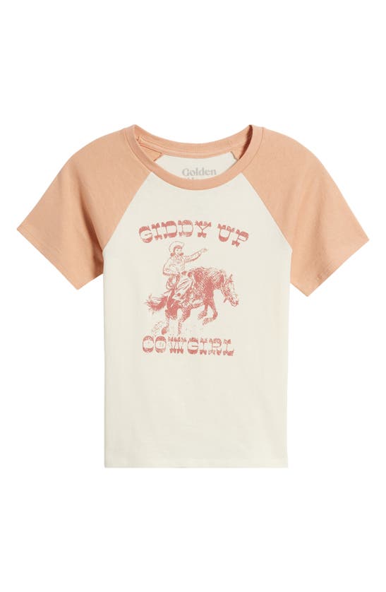 Shop Golden Hour Giddy Up Cowgirl Graphic T-shirt In Ivory/ Orange