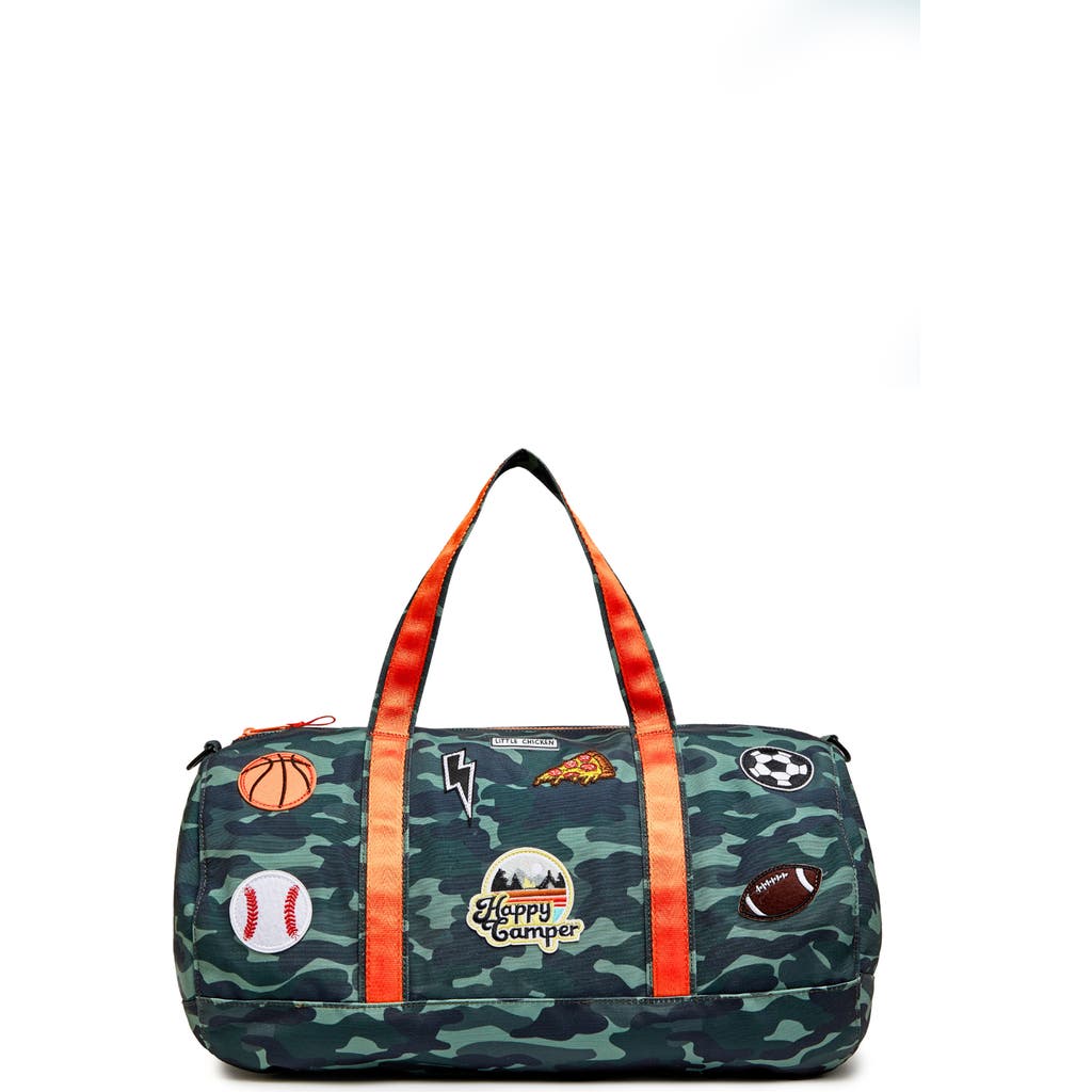 LITTLE CHICKEN LITTLE CHICKEN KIDS' TRAVEL DUFFLE BAG WITH PATCHES