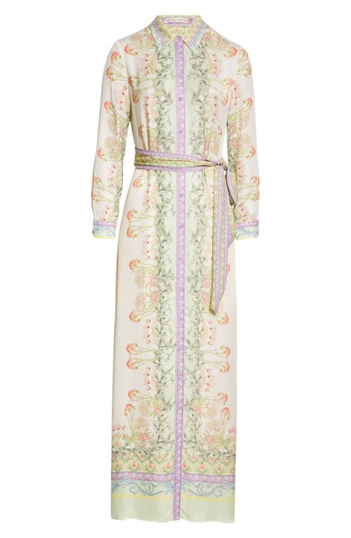 Alice + Olivia Chassidy Maxi Shirtdress in Floral Fest