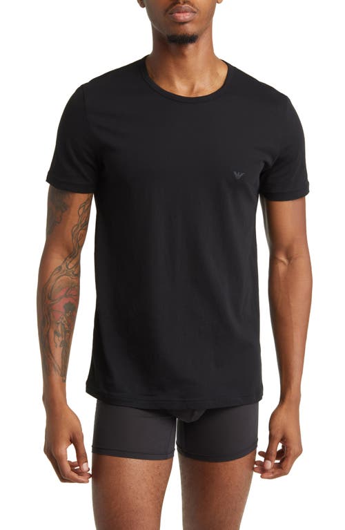 Emporio Armani 3-Pack Crewneck Cotton T-Shirts Black at Nordstrom,