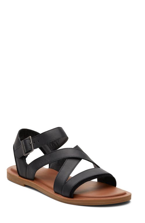 TOMS Sloane Ankle Strap Sandal Black at Nordstrom,