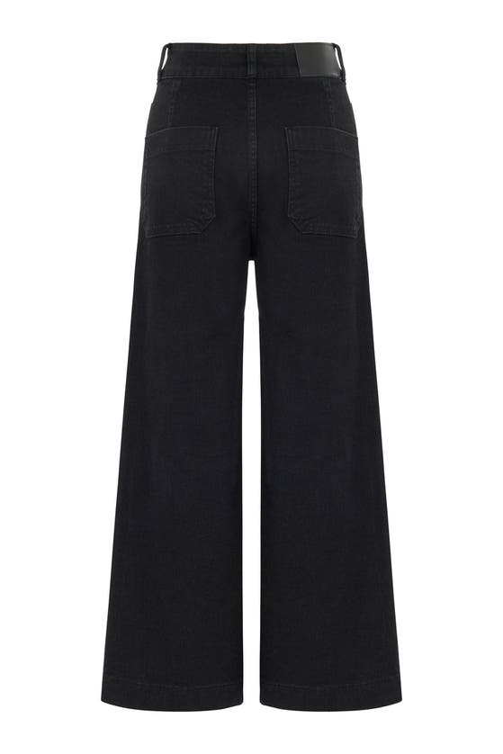 Shop Nocturne High Waisted Wide Leg Jeans In Black