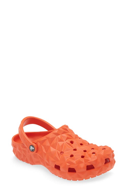 Crocs Gender Inclusive Classic Geometric Water Friendly Slingback Clog In Orange