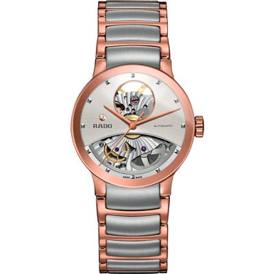 Rado Centrix Automatic Open Heart Bracelet Watch, 3m