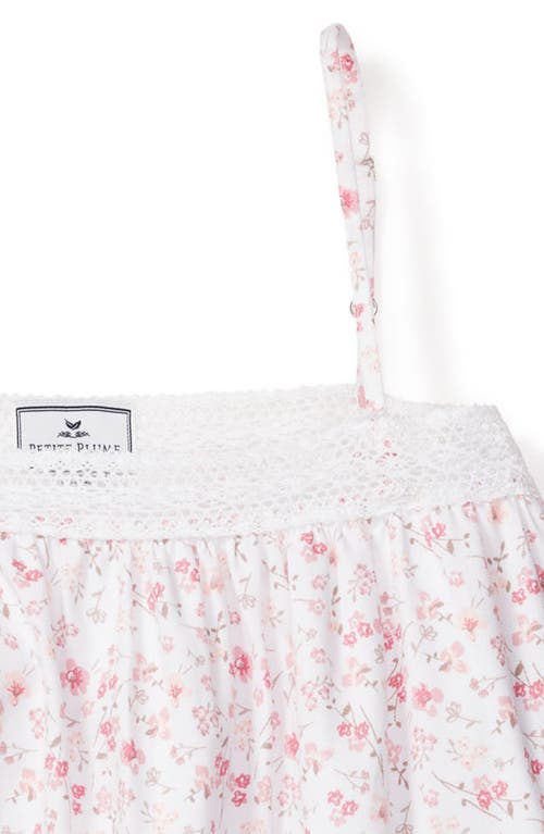 Shop Petite Plume Kids' Dorset Floral Nightgown In White/pink