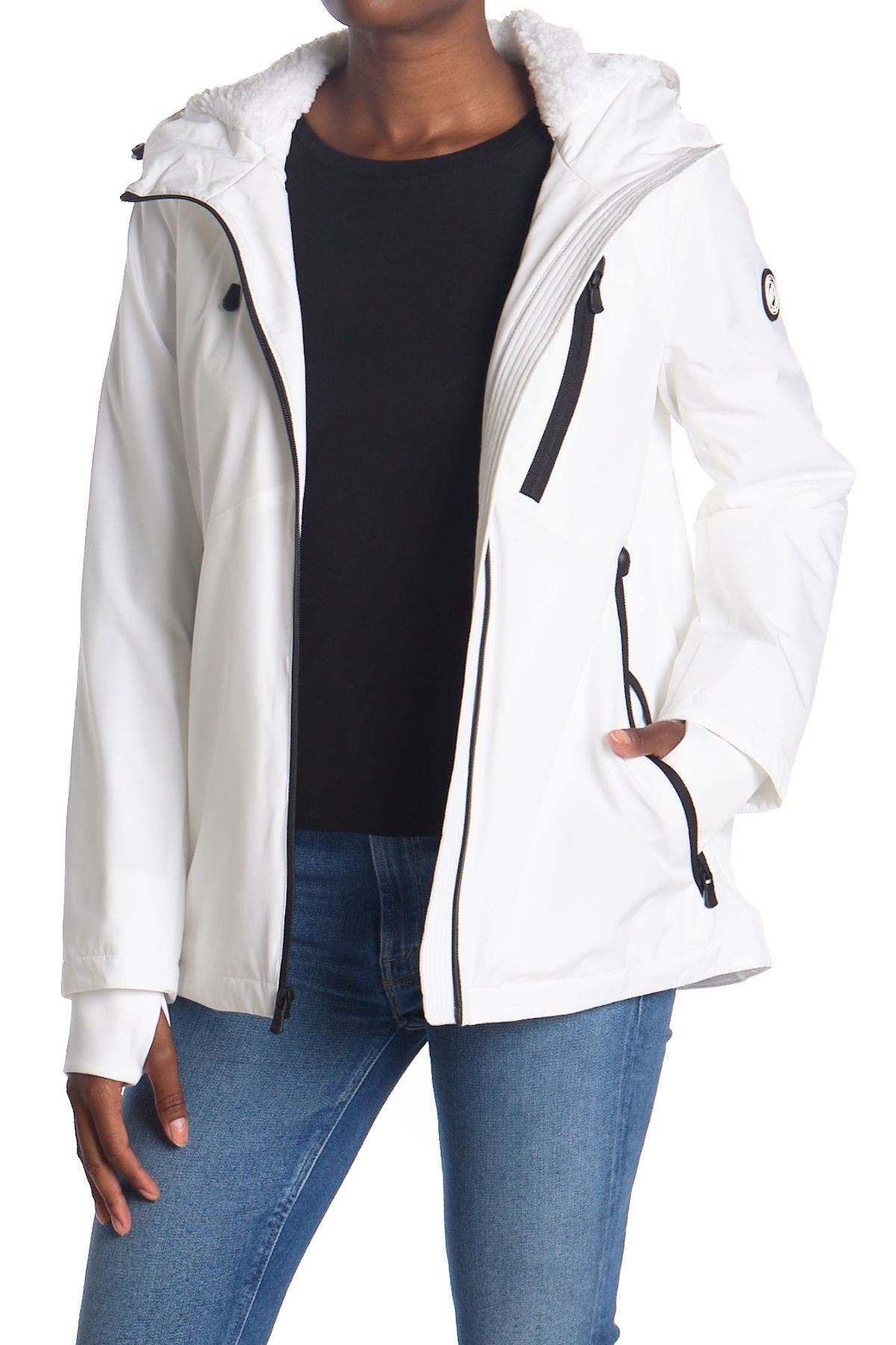 michael kors plush lined windbreaker jacket