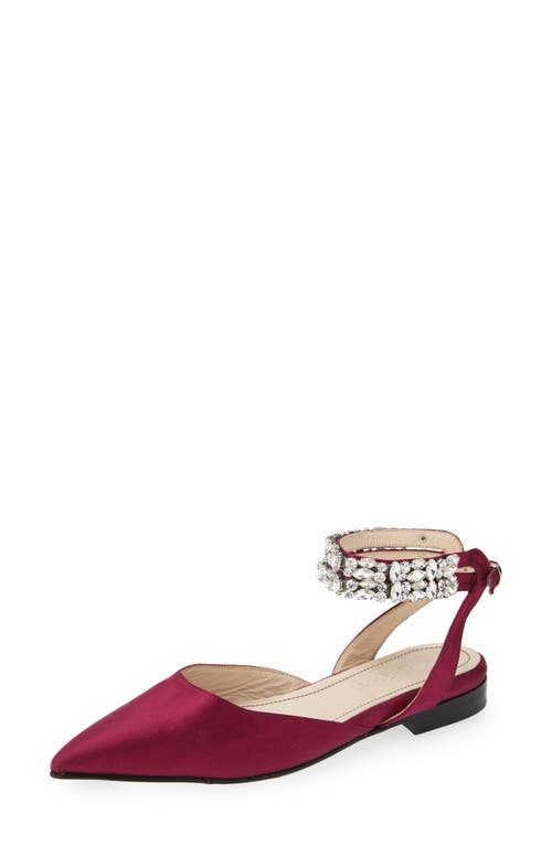 BEAUTIISOLES Cathy Flat in Orchid Plum Silk Satin Wrapped